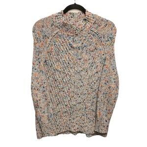 Sonoma Goods For Life Multicolor Texture Mock Turtleneck Long Sleeve Sweater Med